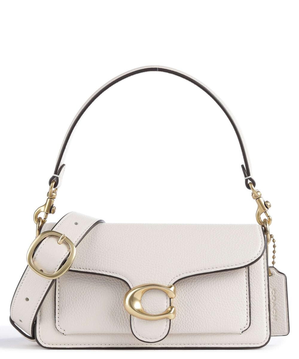 

Сумка через плечо Tabby 20 из зерненой кожи Coach, белый