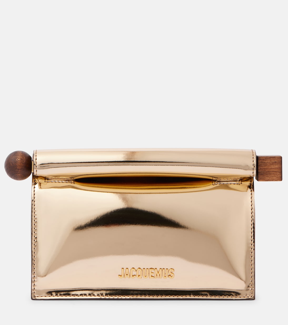 

Клатч Rond Carré Small из искусственной кожи Jacquemus, золотой