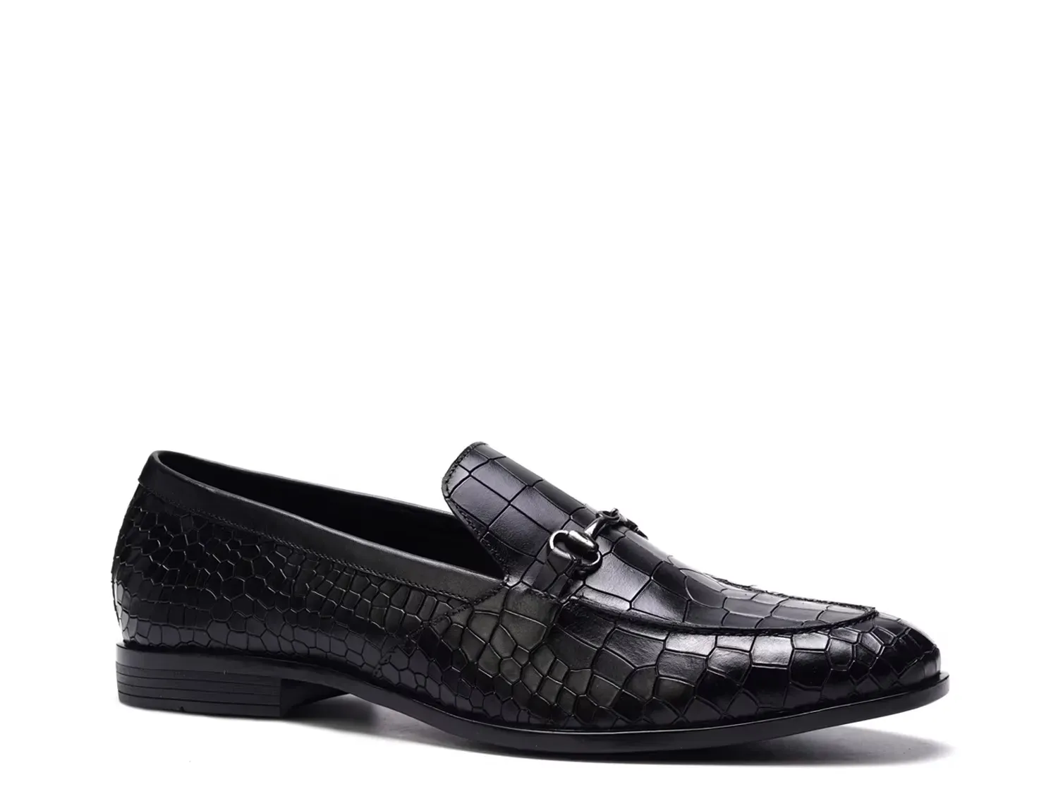 

Louis Лоферы Carlos By Carlos Santana, Black Croc Print Leather