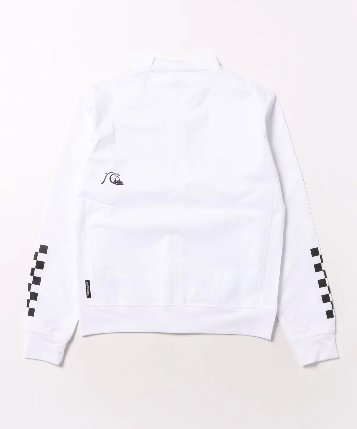 Рашгард Quiksilver Youth Checker Zip UPF50+ с контактным охлаждением, быстросохнущий, чёрный — фото 2