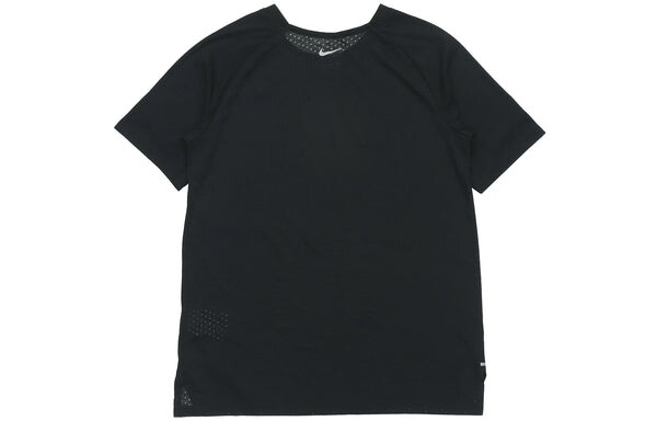 Футболка dri fit tailwind с коротким рукавом для бега Nike, черный — фото 2