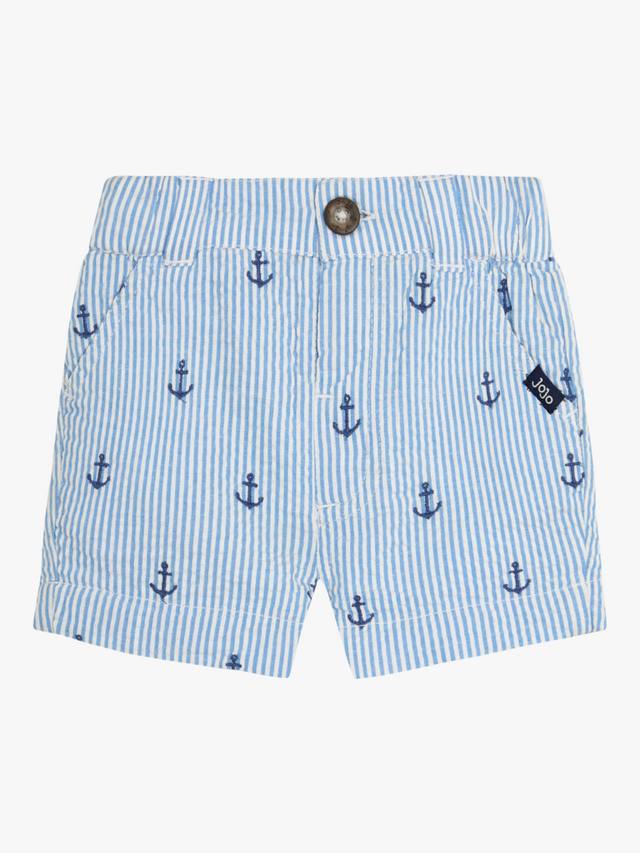 

Детские шорты в полоску с вышитым якорем JoJo Maman Bébé, Blue