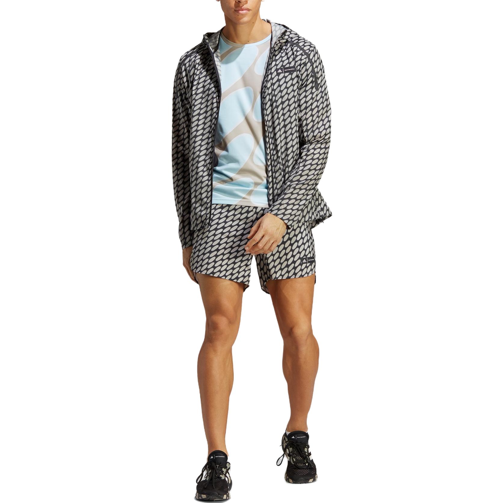 Marimekko X Adidas Спортивные шорты мужские Преппи Серебристо-серые — фото 3