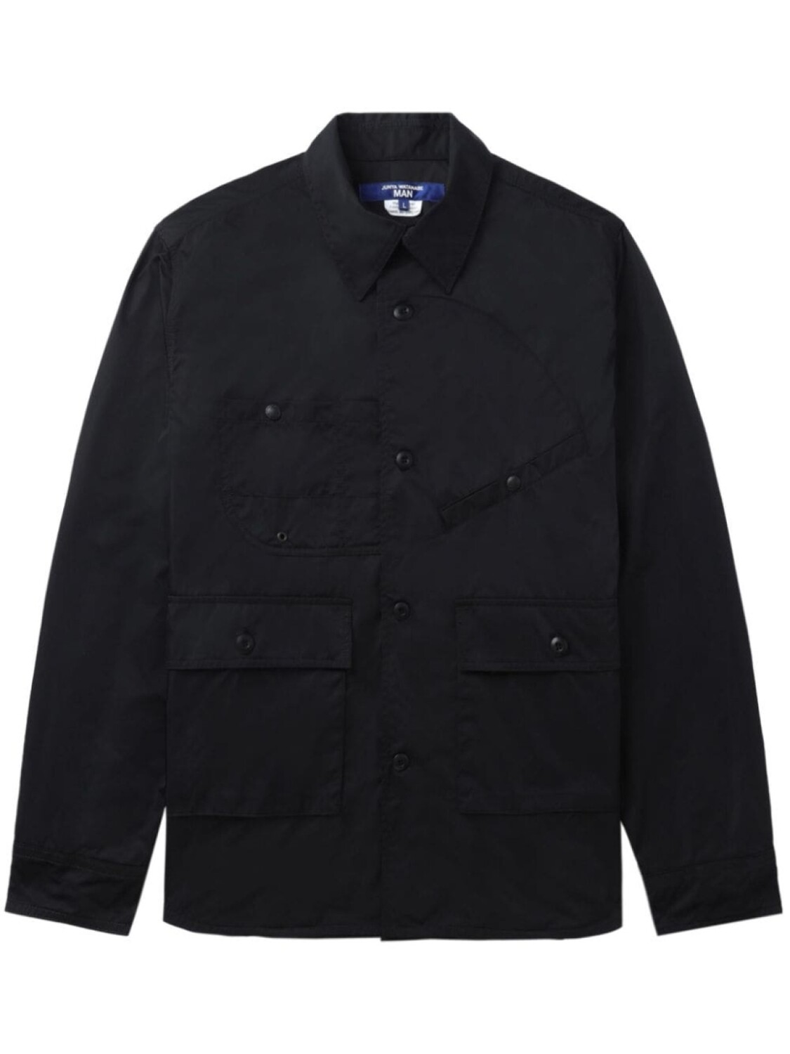 

Junya Watanabe MAN рубашка асимметричного кроя, черный
