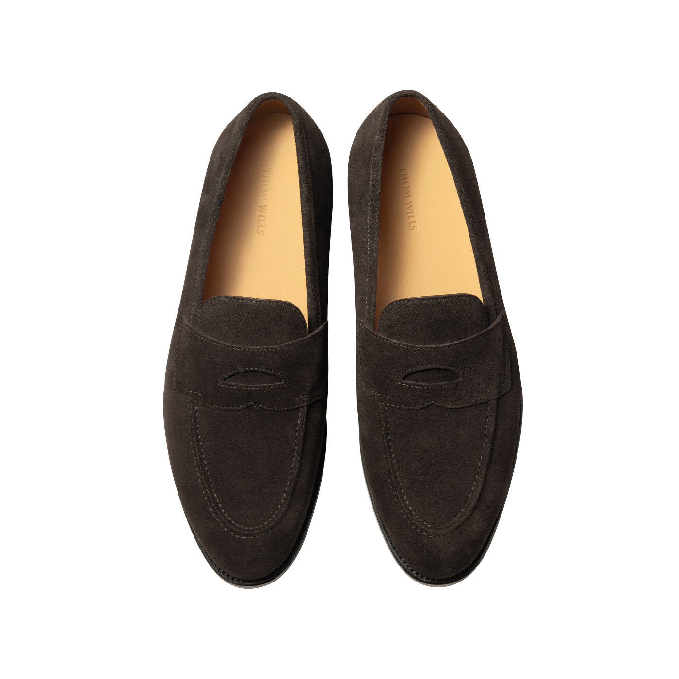 Британский стиль бизнес-кэжуал лоферы Slip on мужские Coffee THOM WILLS, Coffee A1533 (Leather Base Version) — фото 4