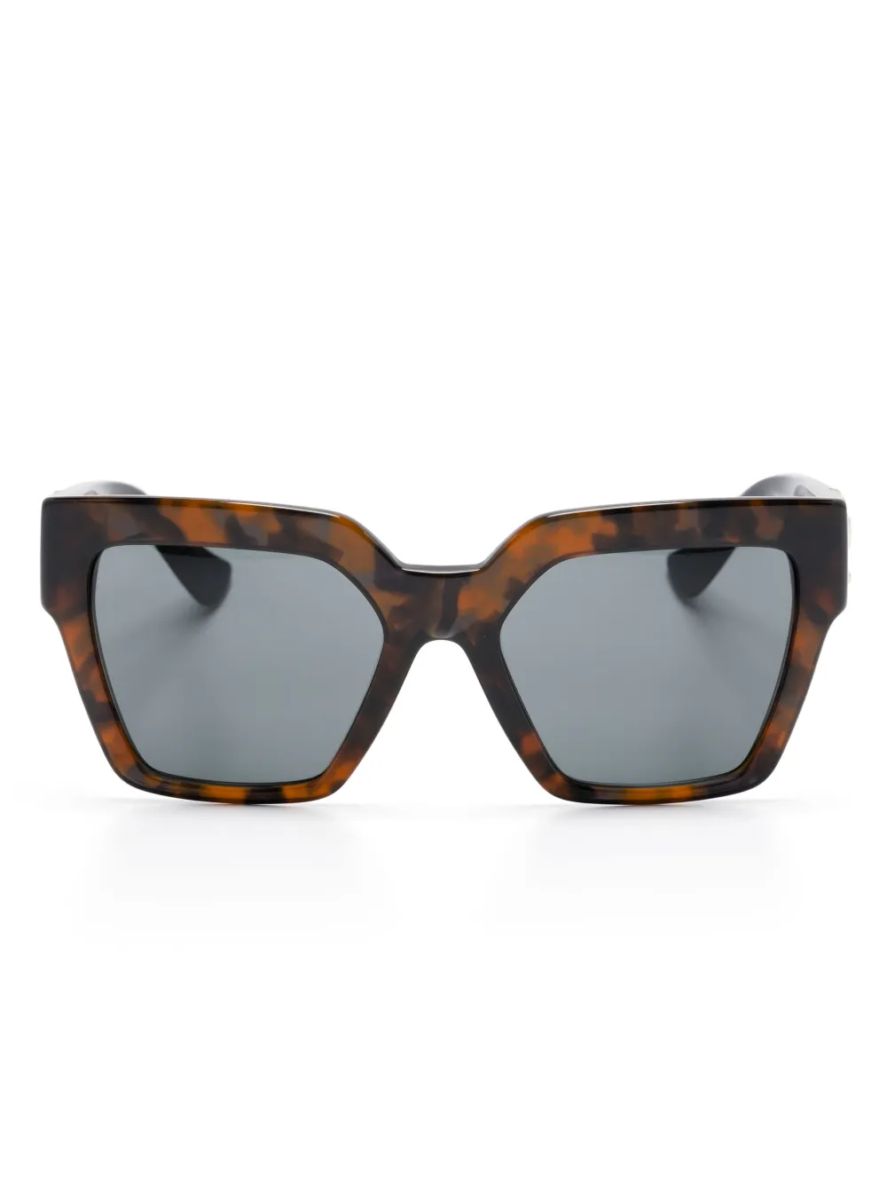 

Солнцезащитные очки в квадратной оправе с декором Medusa Head Versace Eyewear, коричневый