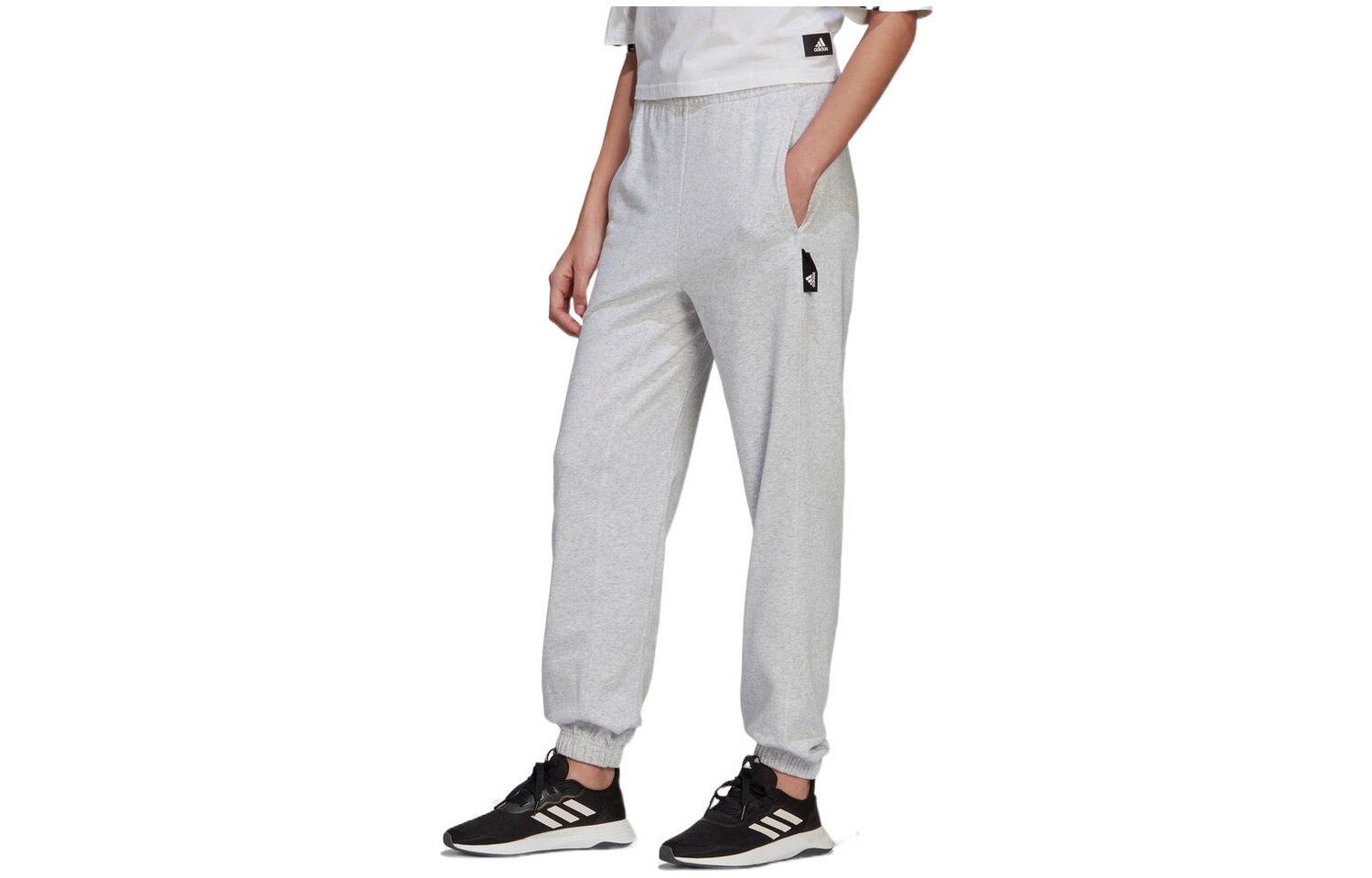

Adidas Женские трикотажные спортивные штаны, Серый