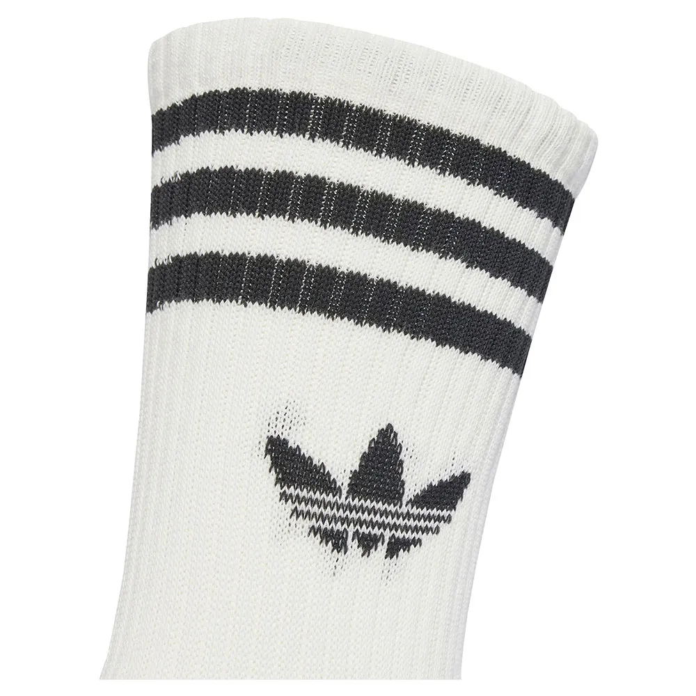 Носки 3 шт adidas Originals 3 Stripes crew, белый — фото 4