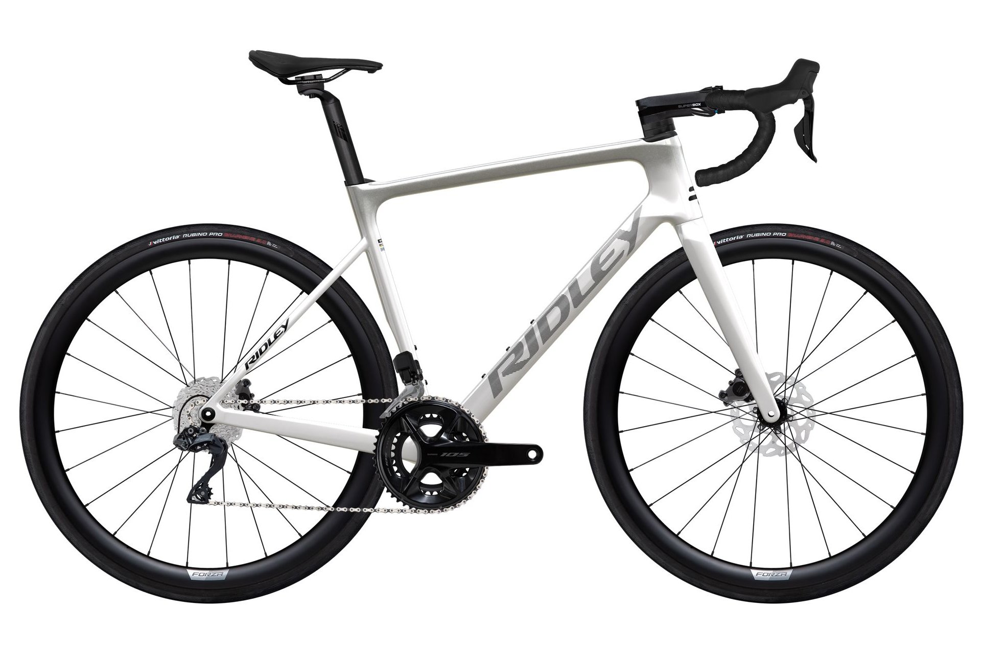 

Шоссейный велосипед Ridley Falcn - shimano 105 di2 - 28 дюймов - diamant, weiß | pearl white (19) + silver (0) / fal01as