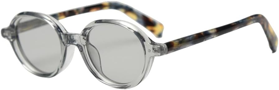 

Маленькие овальные солнцезащитные очки в стиле ретро для мужчин, поляризованные солнцезащитные очки для женщин, ацетатные, серые, с леопардовым принтом, UV400 VFDHN, Grey Pattern