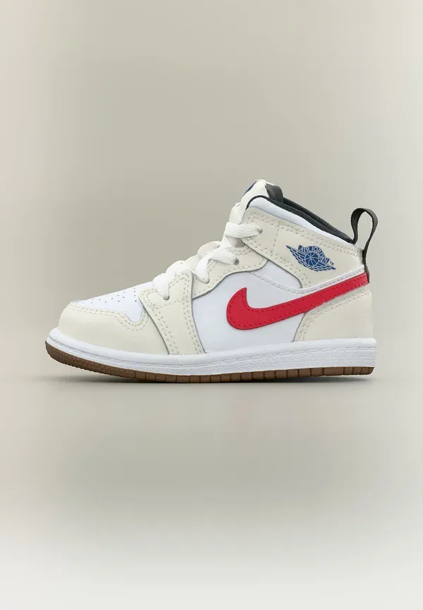 Кроссовки детские Jordan 1 Mid, цвет фантом/гейм роял/белый/сейл/университет ред/офф нуар