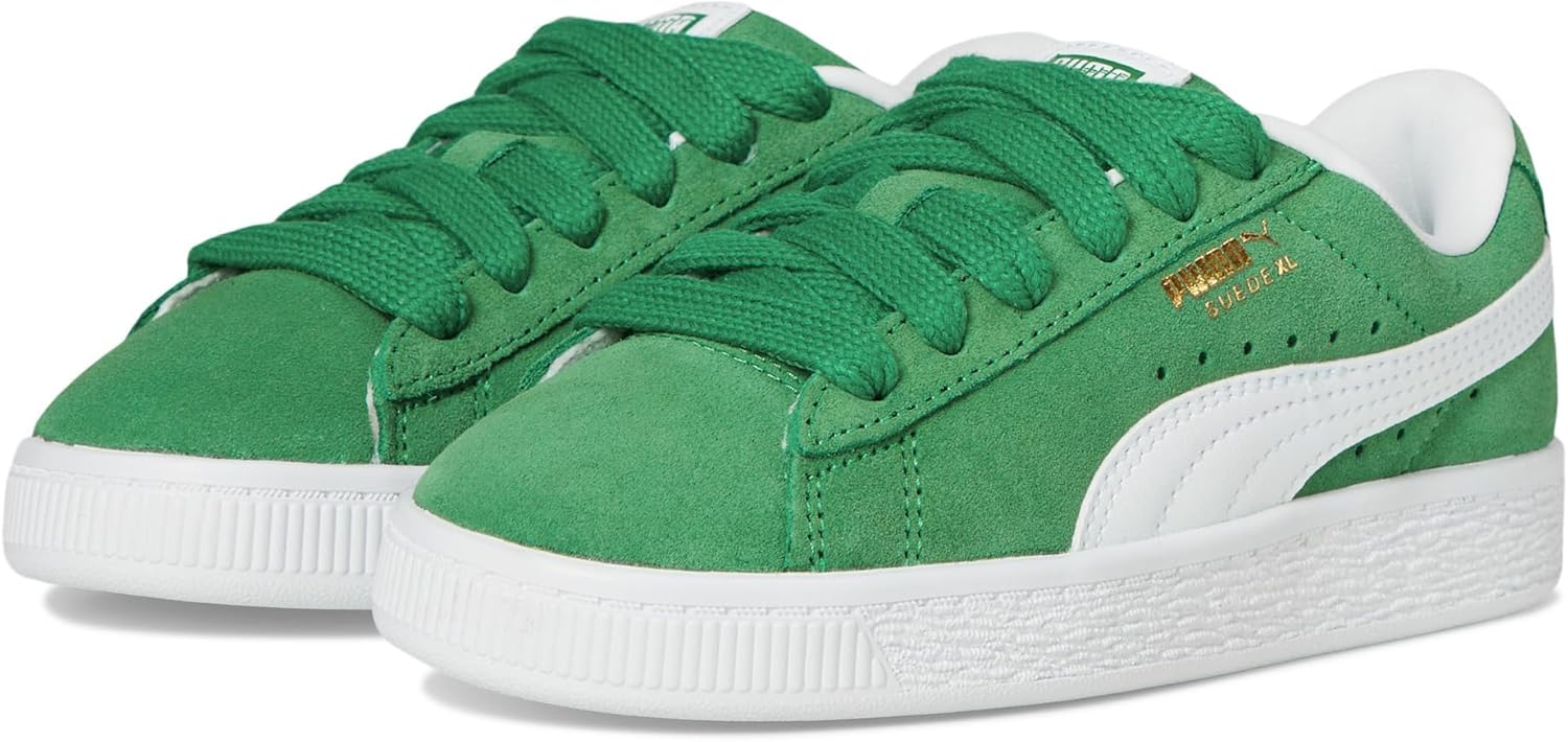 

Кроссовки Puma Unisex-Child Suede XL (Little Kid), белый/зеленый