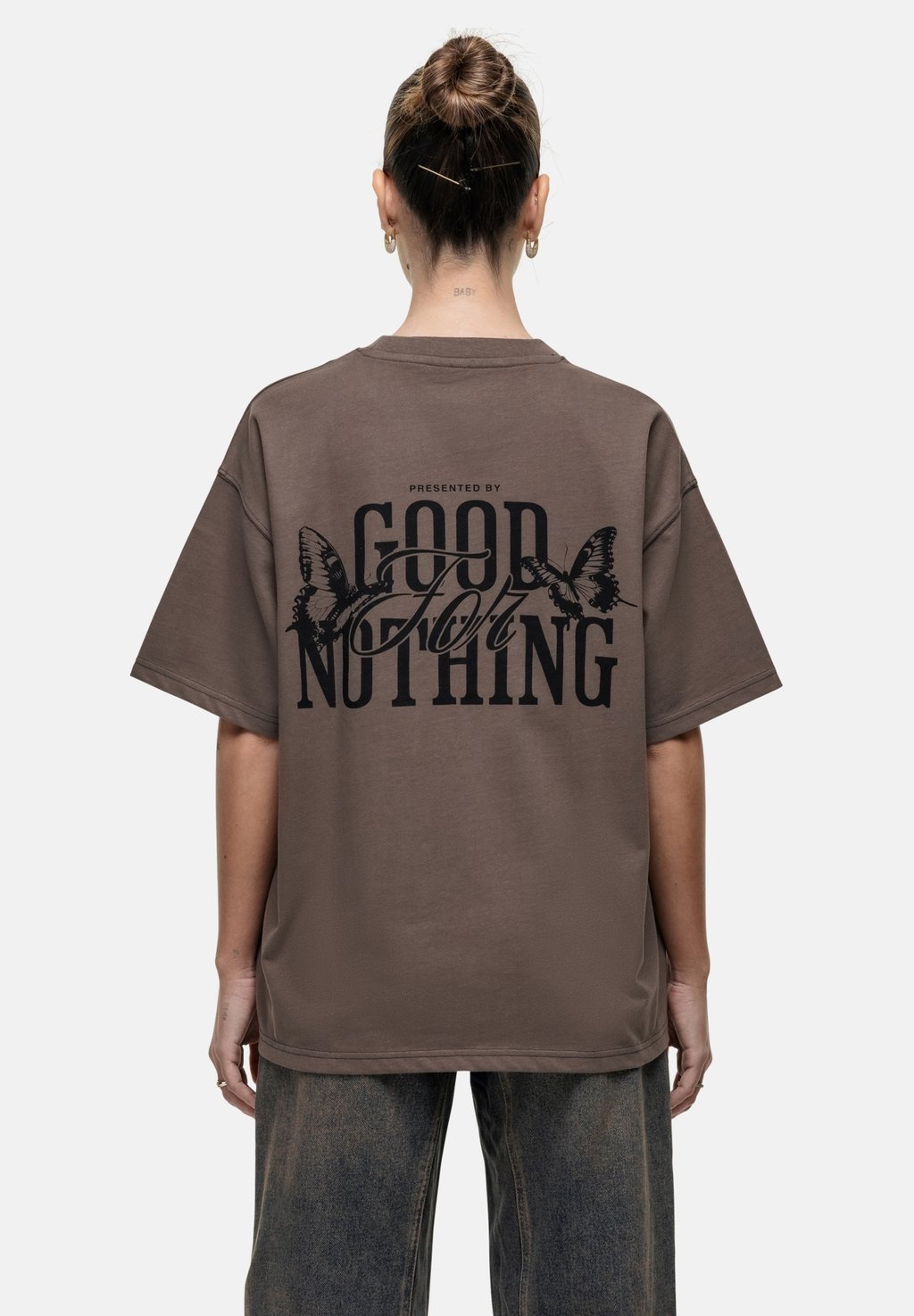

Футболка с принтом Good For Nothing, серо-коричневый