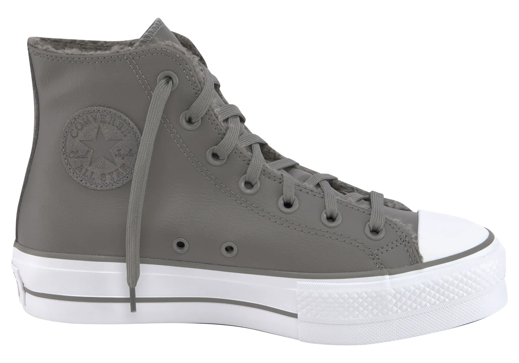 Кроссовки Converse "CHUCK TAYLOR ALL STAR LIFT PLATFORM", теплая подкладка, белый — фото 2