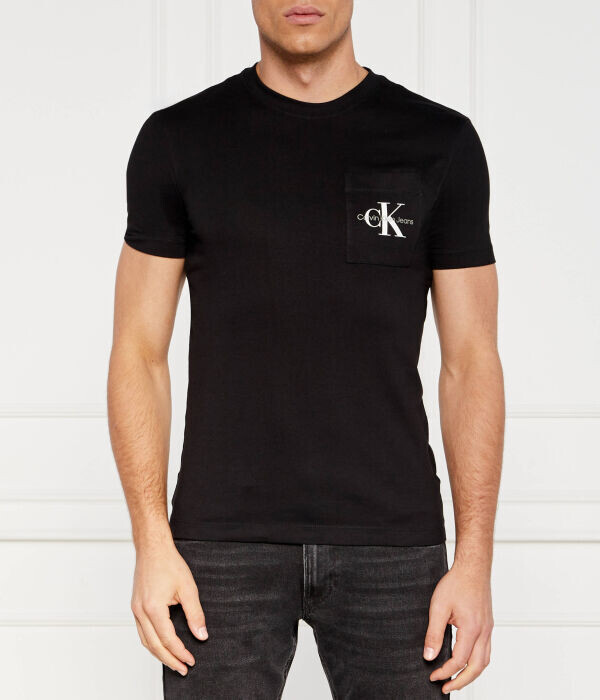 

Футболка Calvin Klein Jeans Slim Fit, черный / белый