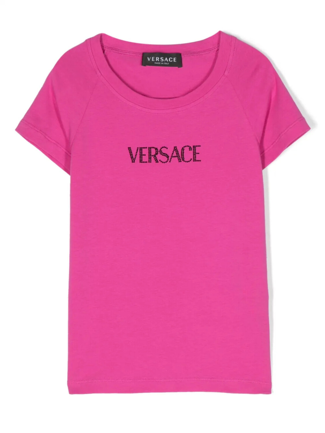 

Versace Kids футболка с логотипом и стразами, розовый