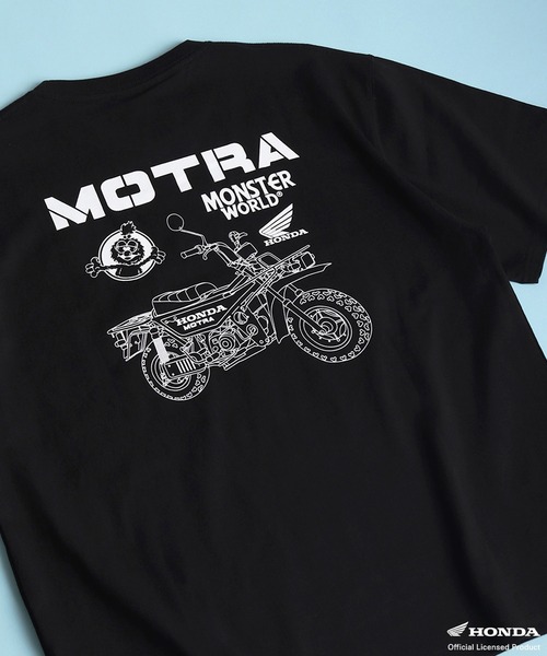 

WESTSEA Футболка с коротким рукавом, с вышитым логотипом, HONDA x MONSTER WORLD, черный