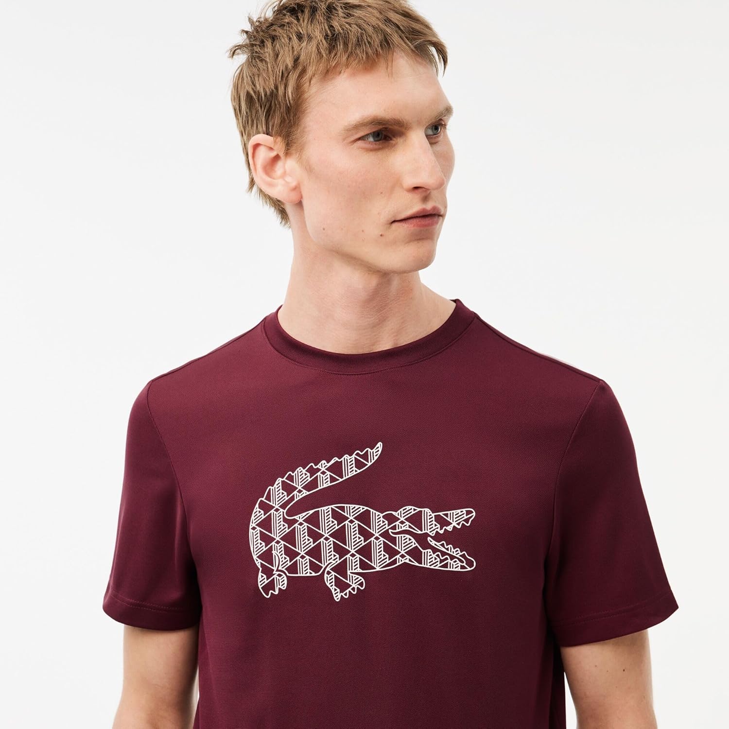 Футболка Lacoste Sport Ultra Dry Pique, теннисная, экспрессо — фото 2