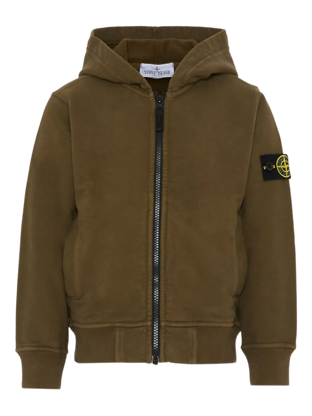 

Толстовка на молнии Stone Island Junior, зеленый