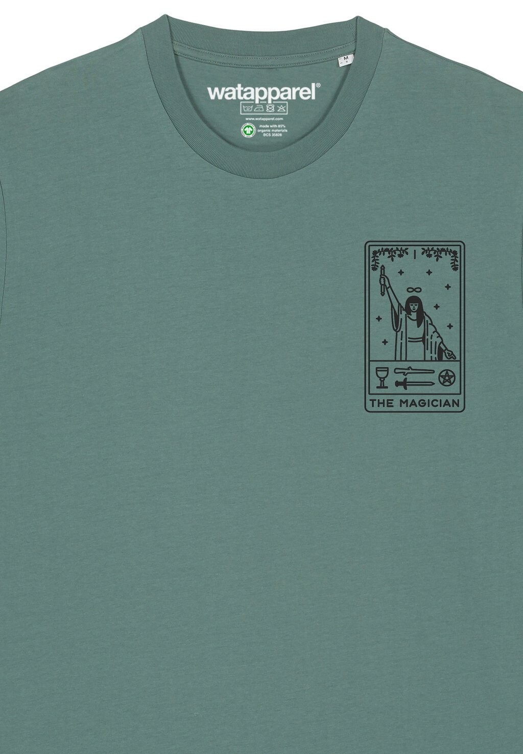 

Футболка с принтом TAROT THE MAGICIAN watapparel, темно-зеленый