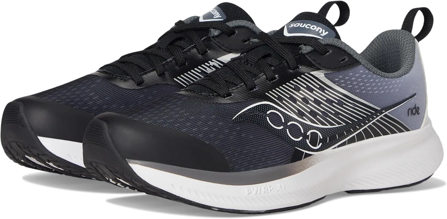 

Детские кроссовки Saucony Unisex-Child Ride Kdz, черно-белый