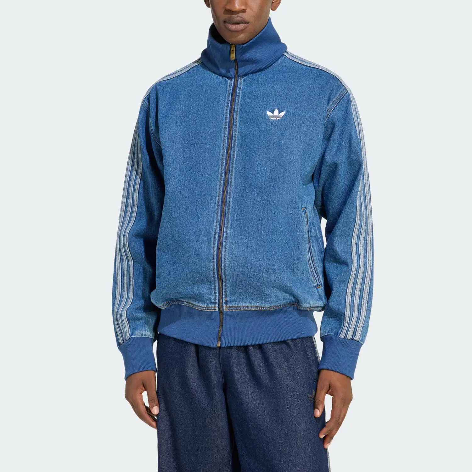 FW25 ADICOLOR DENIM FIREBIRD TOP Джинсовая куртка мужская Adidas Originals, denim синий — фото 3