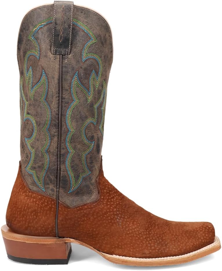 

Мужские сапоги Dan Post Cappy Carpincho с вышивкой, с квадратным носком, на среднем голенище - коричневые