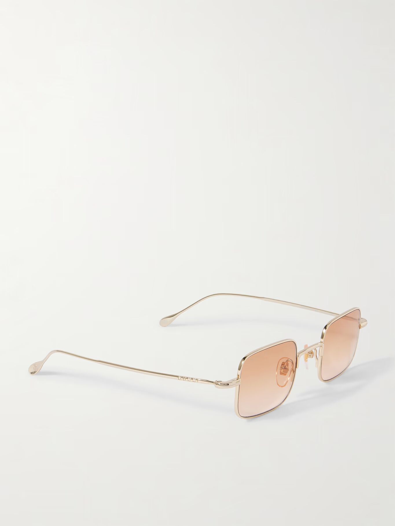 

Солнцезащитные очки в квадратной оправе серебристого тона GUCCI EYEWEAR, золотой