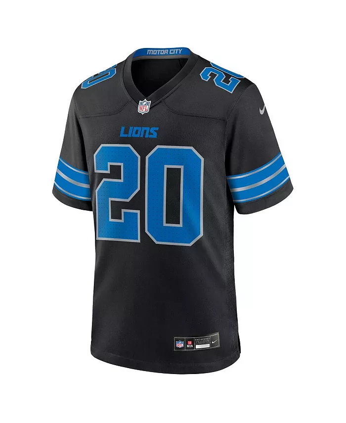 Мужская игровая футболка Barry Detroit Lions с именем вышедшего из игры игрока Барри Сандерса Nike, черный — фото 2