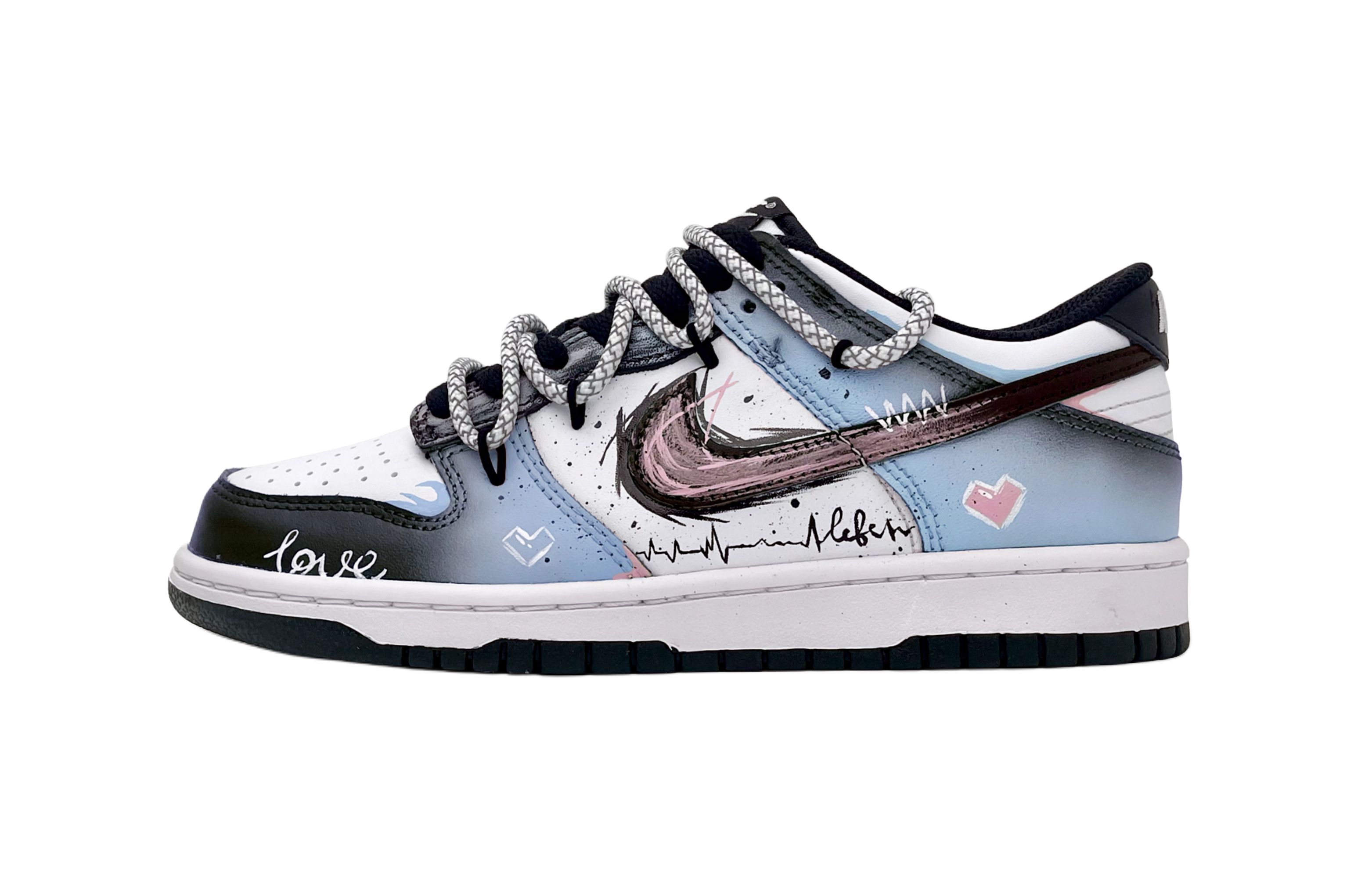 

Nike Кроссовки для скейтбординга Dunk Black с противоскользящей амортизацией, легкие, с низким верхом, для детей и подростков