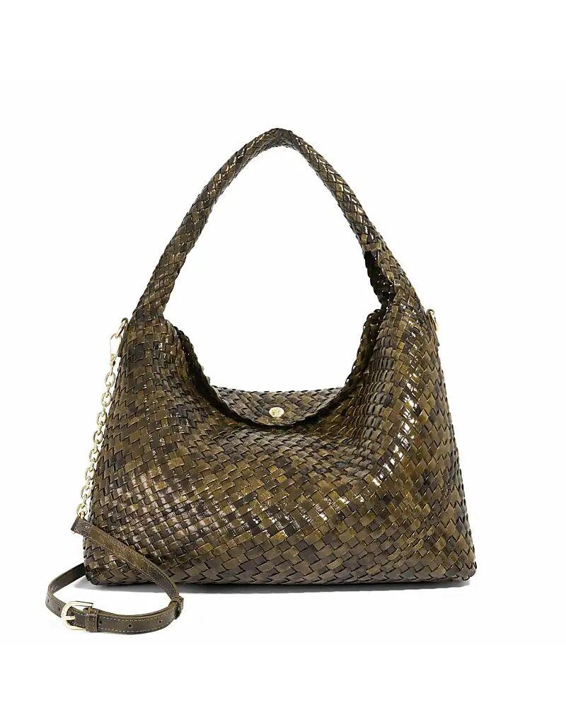 

Сумка через плечо Dune London Deliberate большого размера зеленого цвета