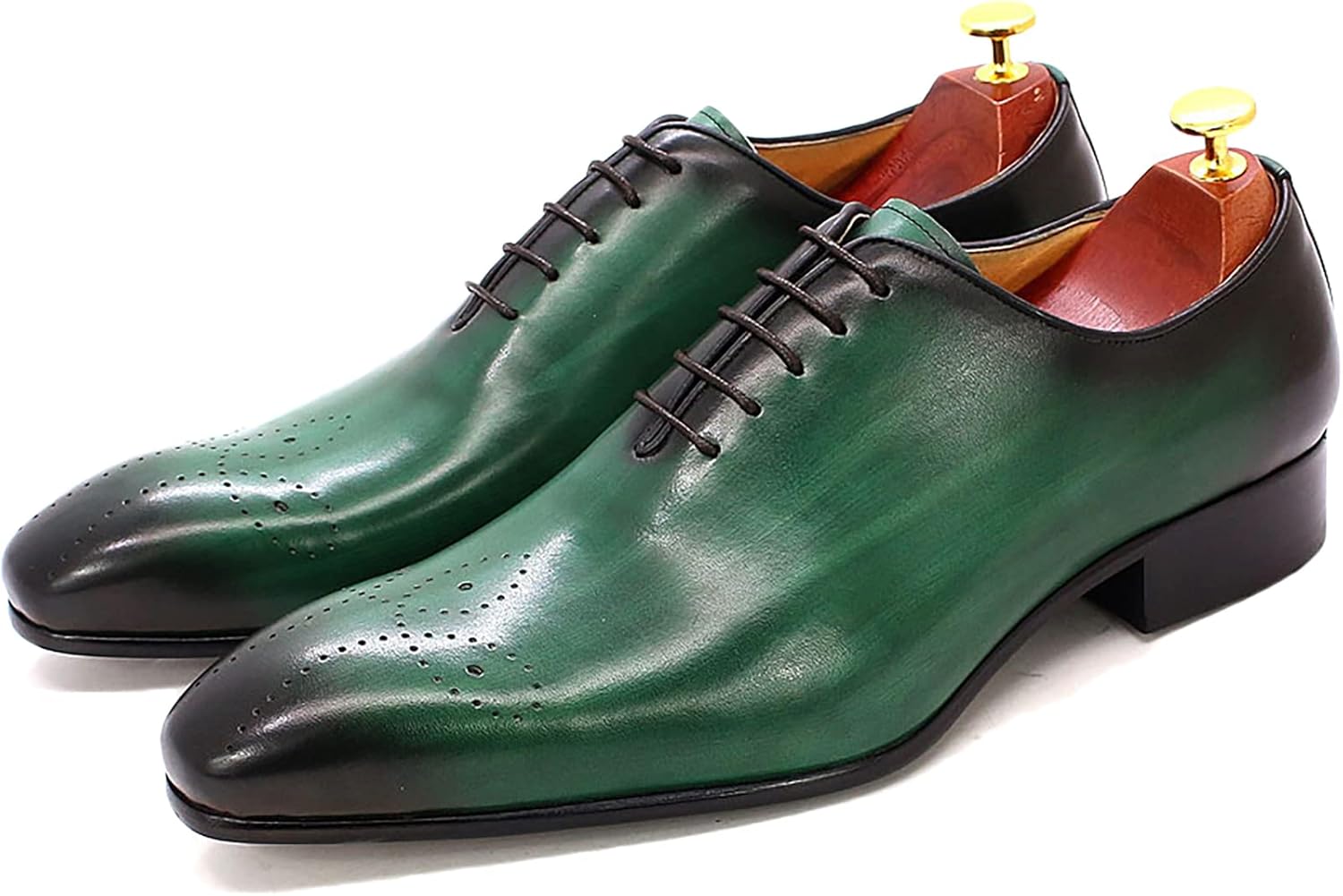 

Мужские классические кожаные туфли с шнуровкой Оксфорд Дерби для формальных мероприятий, свадьбы, работы, офиса, броги, фиолетовые - размер 47 Qaxzesa