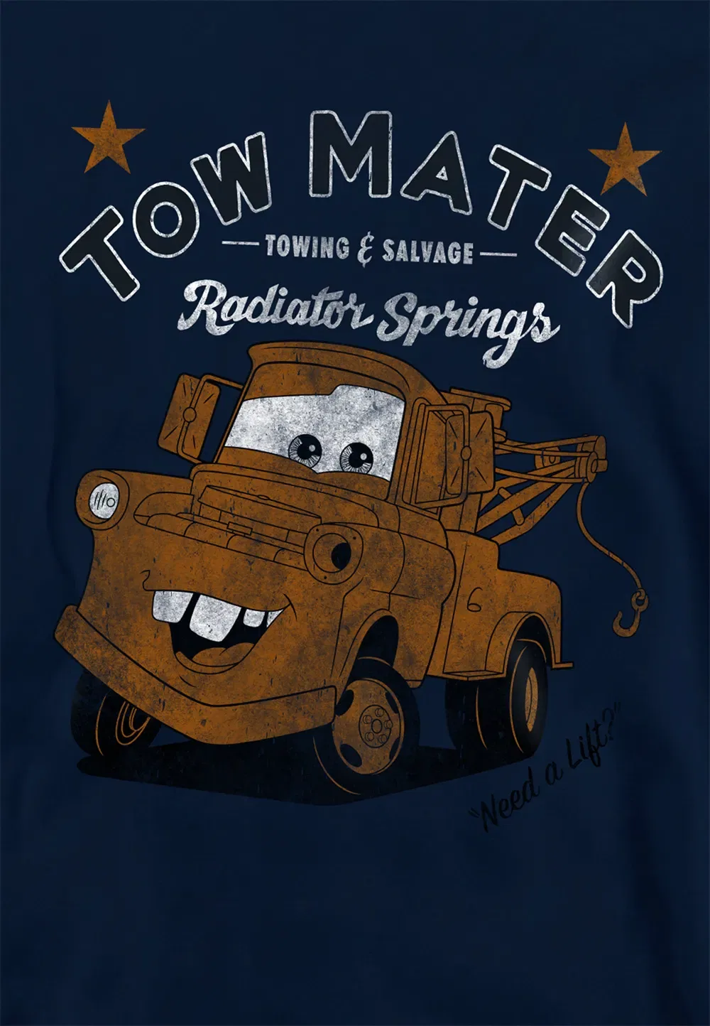 Детский худи Tow Mater Services, темно-синий, Disney, темно-синий — фото 2