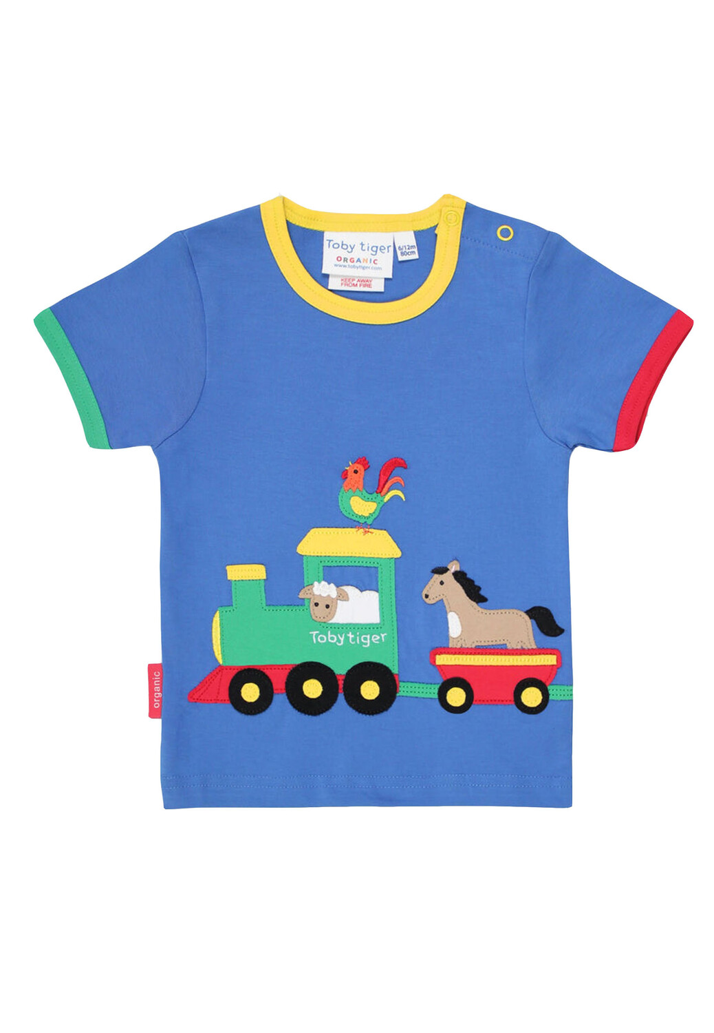 

Футболка Toby Tiger mit Eisenbahn Applikation, синий