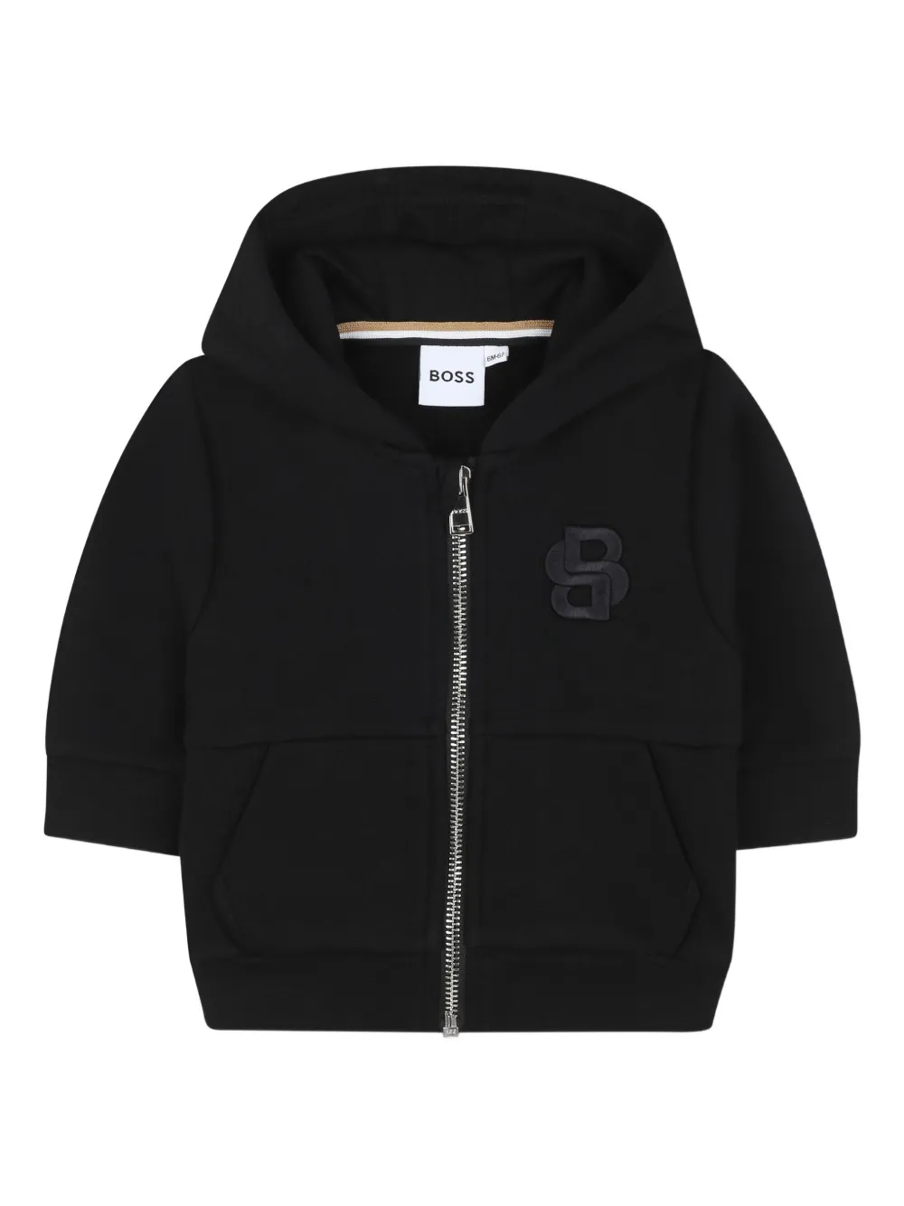 Спортивный костюм на молнии с капюшоном BOSS Kidswear, черный — фото 3