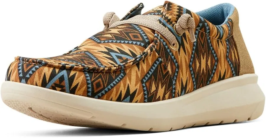 Лоферы ARIAT Hilo, Коричневый/Пыльно-голубой Southwest