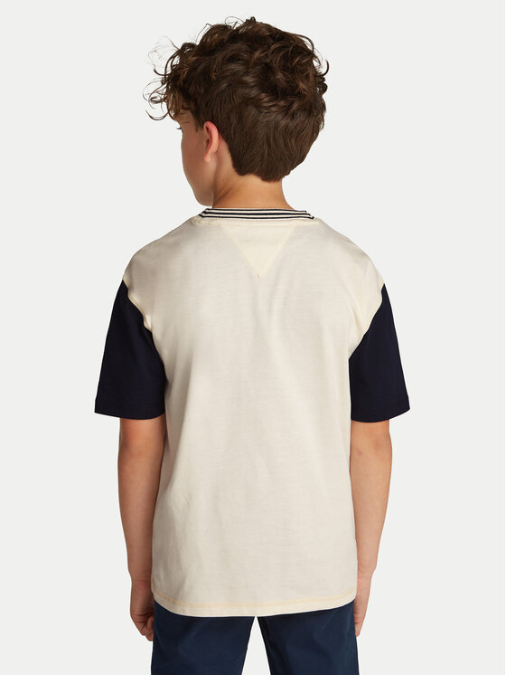 Футболка обычного кроя Monotype Graphic KB0KB09360 Tommy Hilfiger, бежевый — фото 2