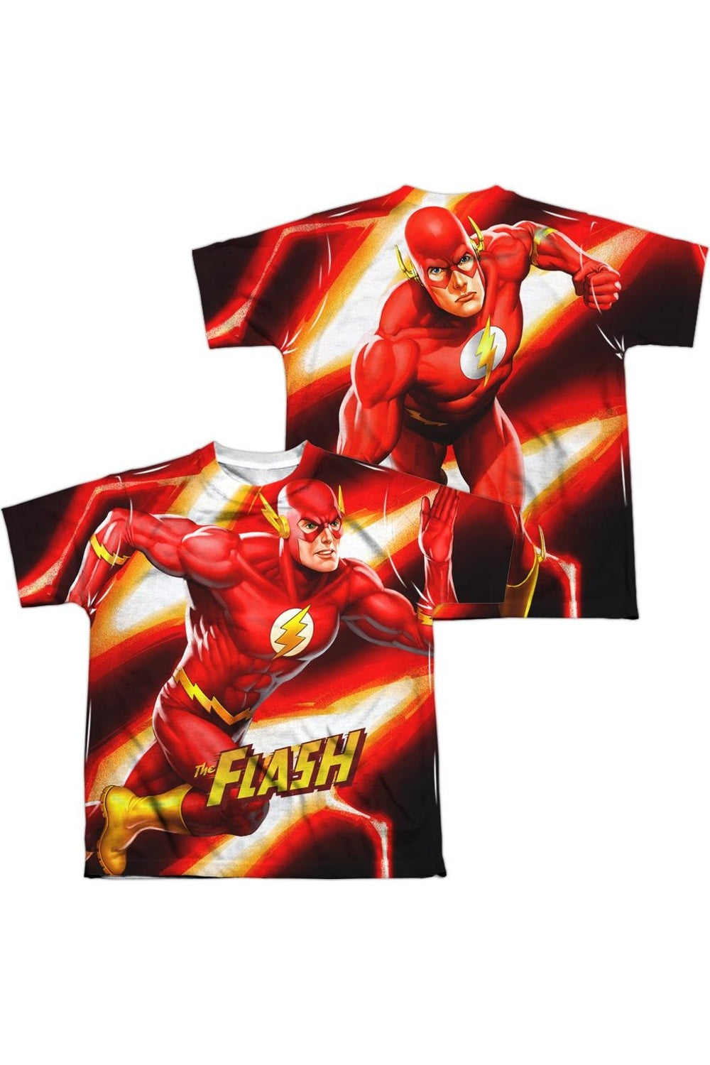 

Футболка с коротким рукавом для детей Justice League of America Speed Bolt (принт спереди и сзади) Gildan, белый