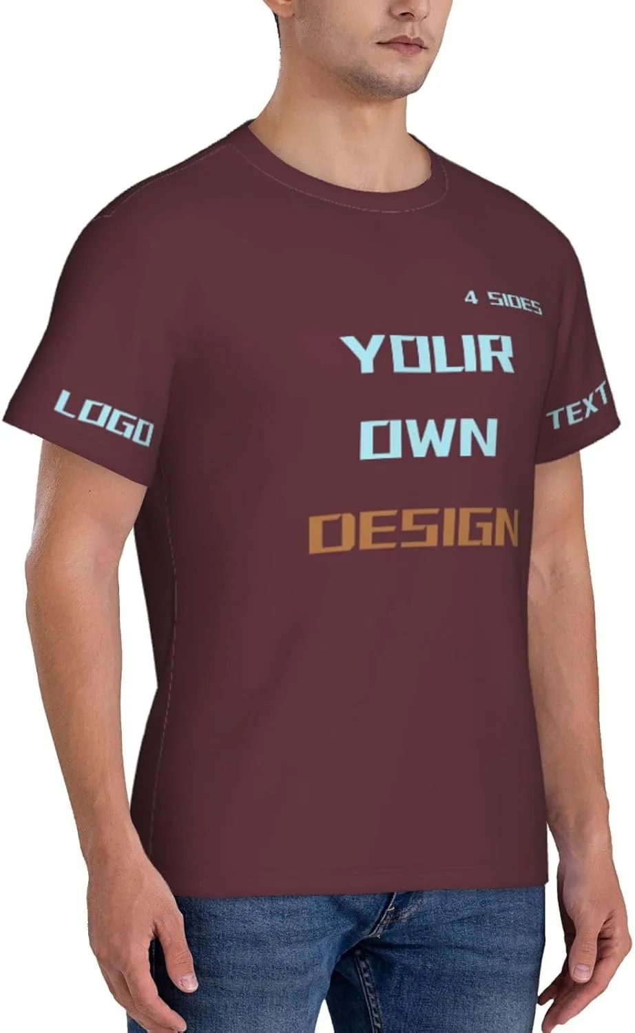 Футболка Custom с принтом на 4 сторонах — фото 3