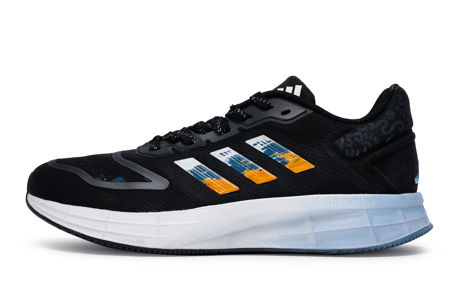 Adidas DURAMO LITE 2.0 Мужские противоскользящие устойчивые к истиранию кроссовки низкие черные синие желтые — фото 2