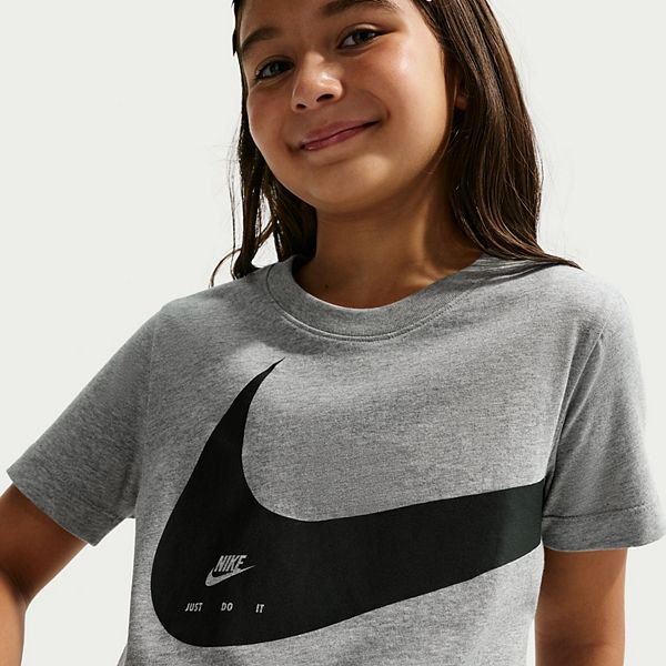 Детская футболка Club Energy с принтом Nike, Dk Grey Heather — фото 3