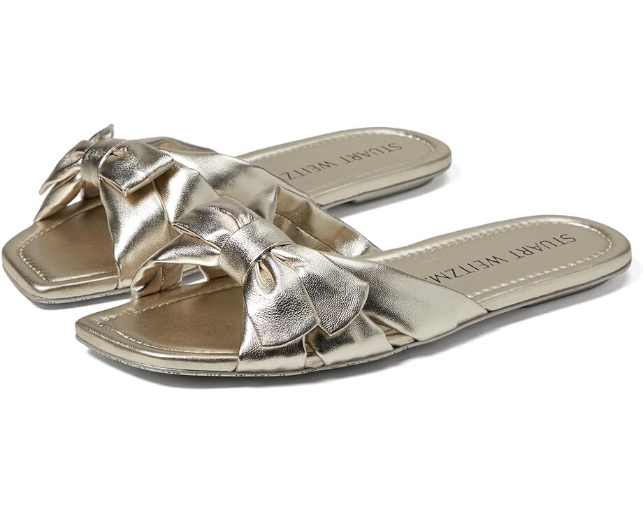 

Сандалии Stuart Weitzman Sofia Slide, цвет Light Gold