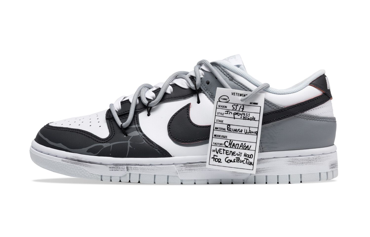 

Кроссовки для скейтбординга Dunk унисекс с низким верхом серый Nike