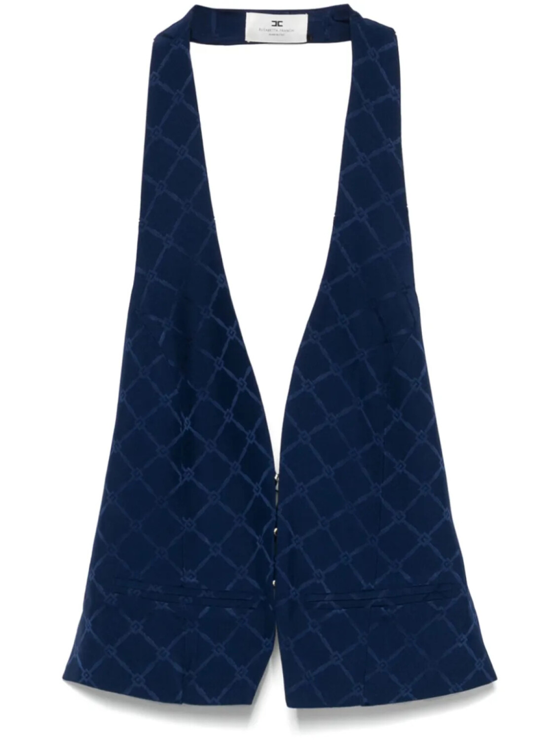 

Жаккардовый топ Elisabetta Franchi с узором, синий