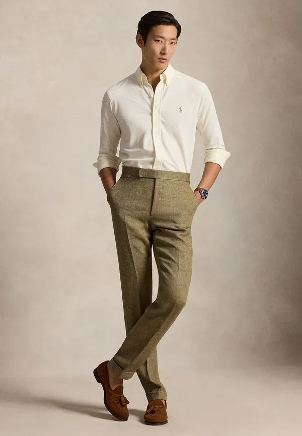 Футболка Polo Ralph Lauren Featherweight Mesh, бледно-кремовый — фото 2
