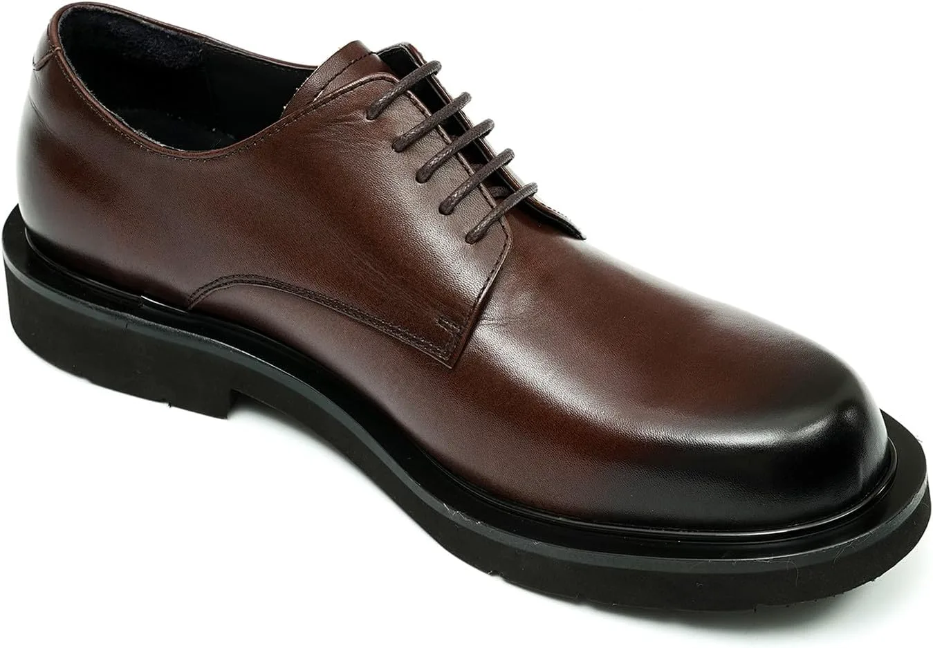 Мужские туфли Santimon Oxfords, формальные дерби, из натуральной кожи, с гладким носком, современные модельные туфли для костюма, модные, легкие, для выпускного, свадьбы, смокинга, бизнеса и повседневной носки, удобные — фото 3