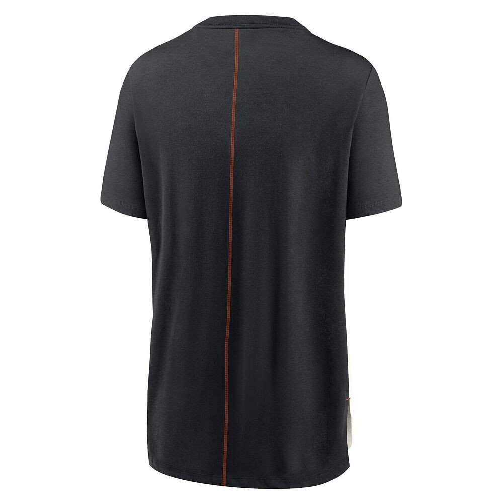 Женская футболка Nike кремового/черного цвета Cincinnati Bengals Wordmark Tri-Blend, цвет Bng Beige — фото 4