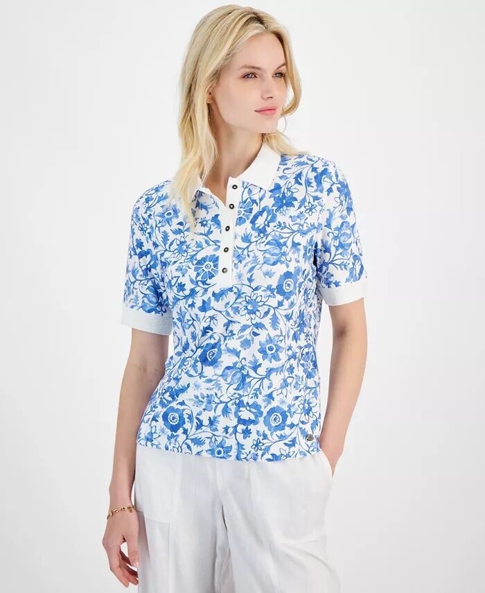 

Женская футболка-поло Indigo Garden Printed Tommy Hilfiger, белый
