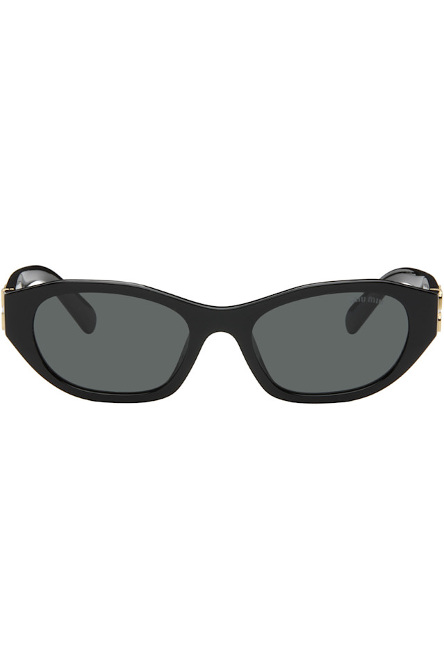 

Miu Miu Eyewear Черные классические солнцезащитные очки в форме кошачьих глаз
