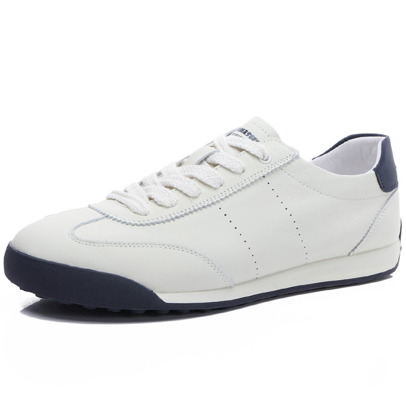 

Devanro Скользоустойчивые, износостойкие, дышащие мужские скейтерские кроссовки низкие бело-голубые, цвет White Blue